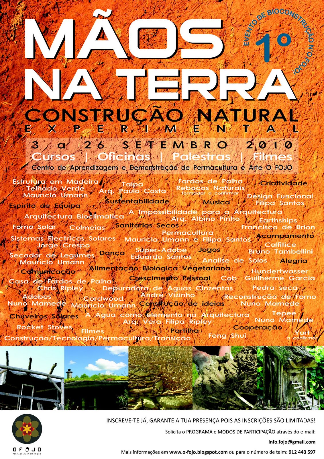 1º Mãos na Terra - Evento de construção natural experimental n´o Fojo - Setembro
