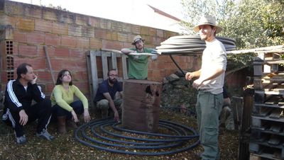 Aquecer água através de compostagem