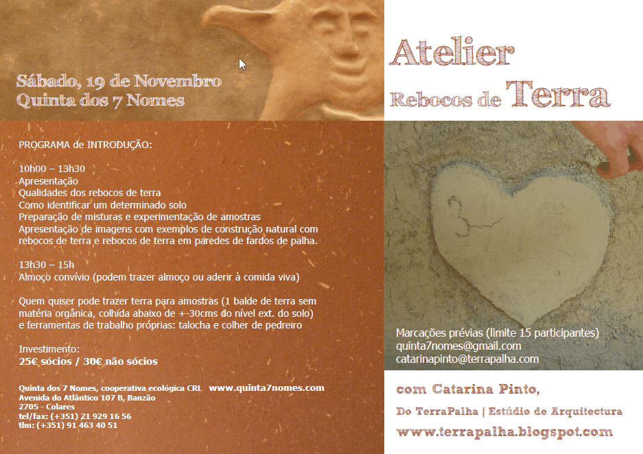 Atelier de Rebocos de Terra