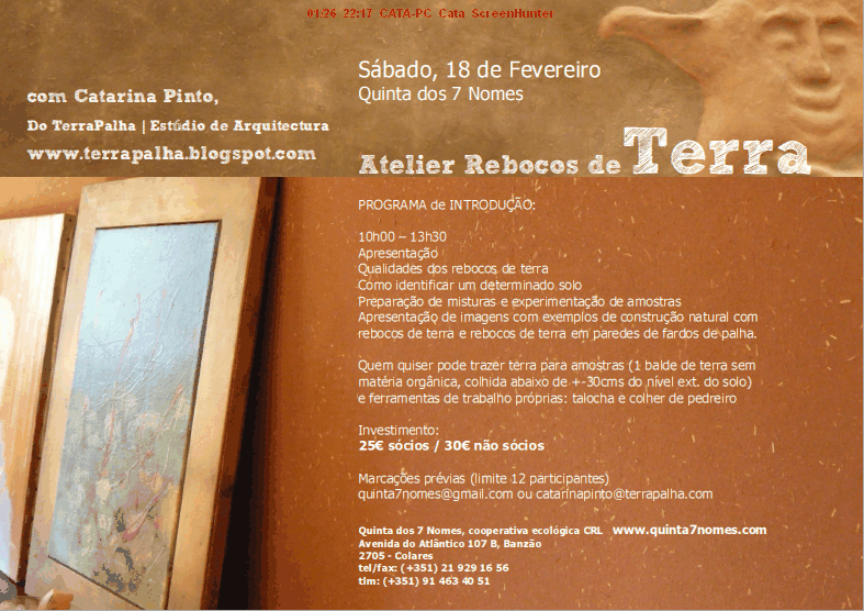 Atelier de Rebocos de Terra